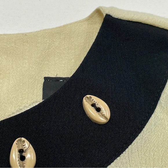 Ali Miles Petites *no tags* Short Sleeve semi-transpatent cream blouse 9384 - Picture 5 of 7